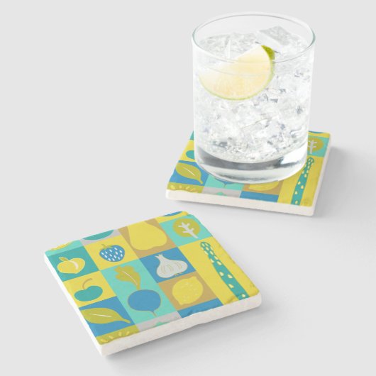 Veggie Blocks I Stenen Onderzetter (Zijkant)