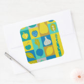 Veggie Blocks I Vierkante Sticker (Envelop)