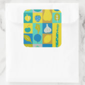 Veggie Blocks I Vierkante Sticker (Tas)
