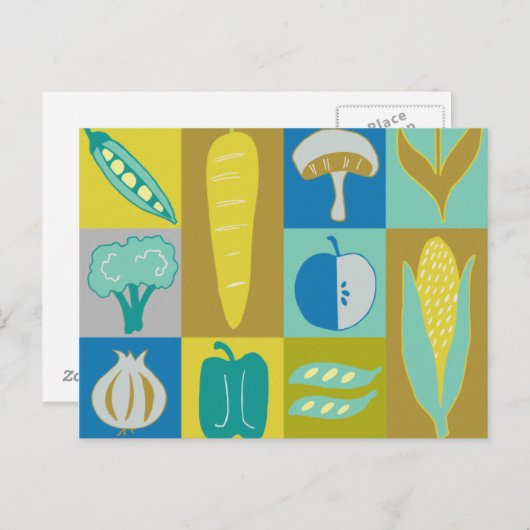 Veggie Blocks II Briefkaart (Voorkant / Achterkant)