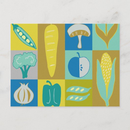 Veggie Blocks II Briefkaart (Voorkant)