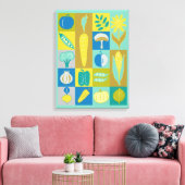 Veggie Blocks II Canvas Afdruk (Insitu (Woonkamer))