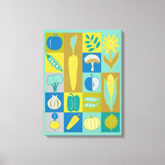 Veggie Blocks II Canvas Afdruk (Voorkant)
