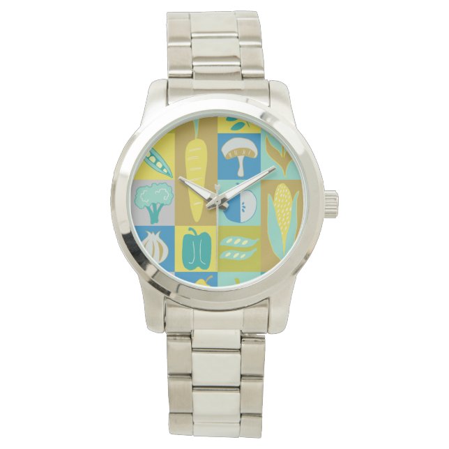 Veggie Blocks II Horloge (Voorkant)