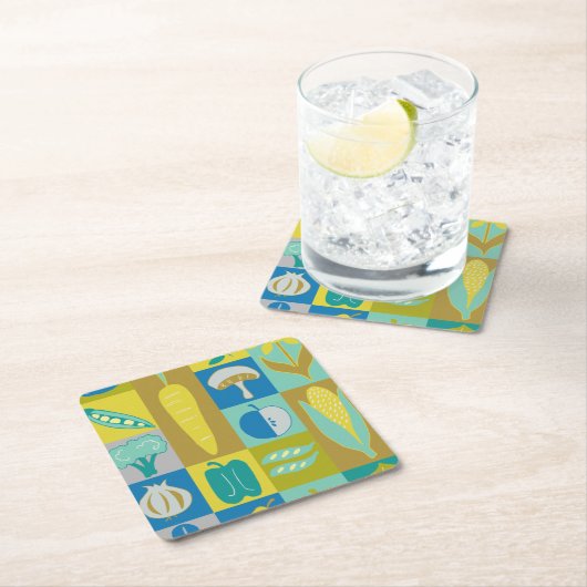 Veggie Blocks II Kartonnen Onderzetters (Insitu)