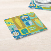 Veggie Blocks II Kartonnen Onderzetters (Schuin)