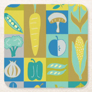 Veggie Blocks II Kartonnen Onderzetters