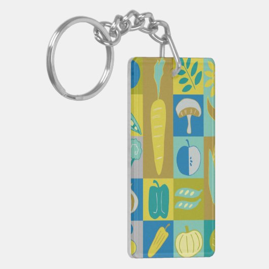Veggie Blocks II Sleutelhanger (Voorkant Links)