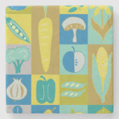 Veggie Blocks II Stenen Onderzetter (Voorkant)