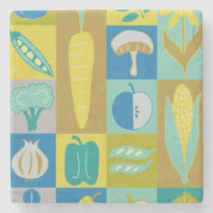 Veggie Blocks II Stenen Onderzetter