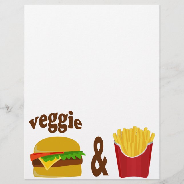 Veggie Burger en Fries (Voorkant)