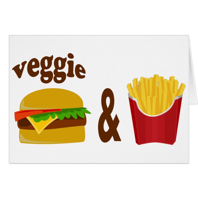 Veggie Burger en Fries (Voorkant Horizontaal)
