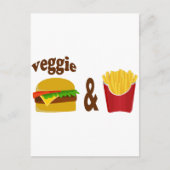 Veggie Burger en Fries Briefkaart (Voorkant)