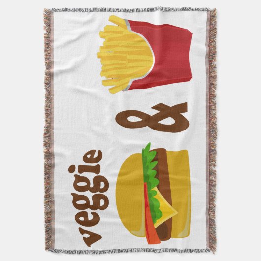 Veggie Burger en Fries Deken (Voorkant Verticaal)