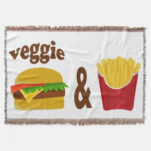 Veggie Burger en Fries Deken (Voorkant)