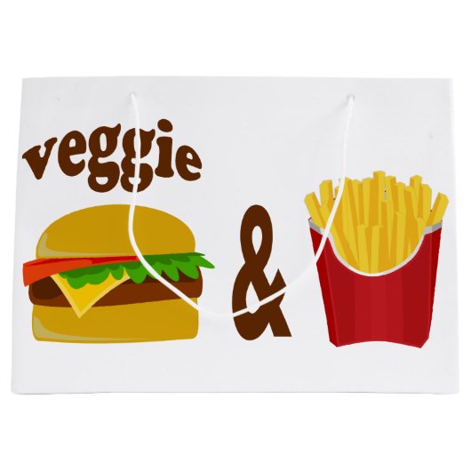 Veggie Burger en Fries Groot Cadeauzakje (Voorkant)