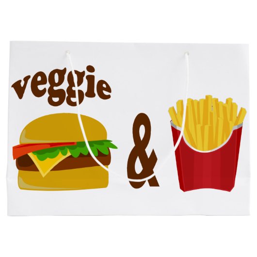 Veggie Burger en Fries Groot Cadeauzakje (Achterkant)
