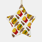 Veggie Burger en Fries Keramisch Ornament (Rechts)
