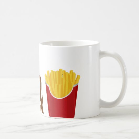 Veggie Burger en Fries Koffiemok (Rechts)