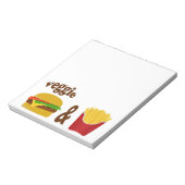 Veggie Burger en Fries Notitieblok (Linkerzijde)