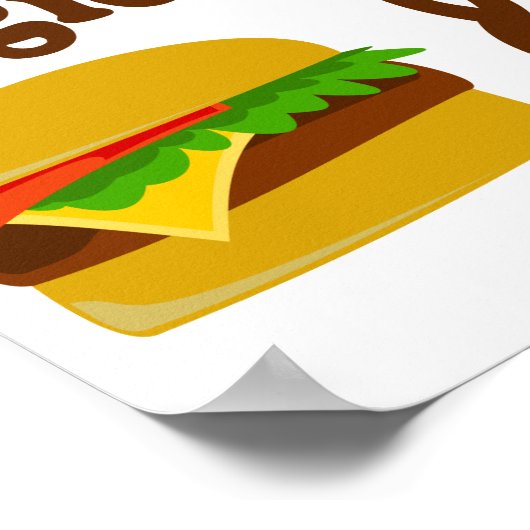 Veggie Burger en Fries Poster (Hoek)