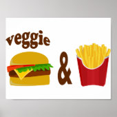 Veggie Burger en Fries Poster (Voorkant)