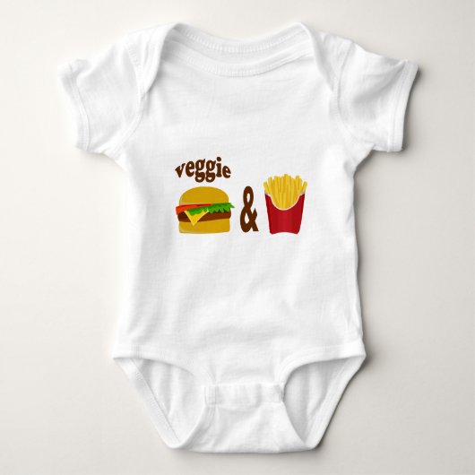 Veggie Burger en Fries Romper (Voorkant)