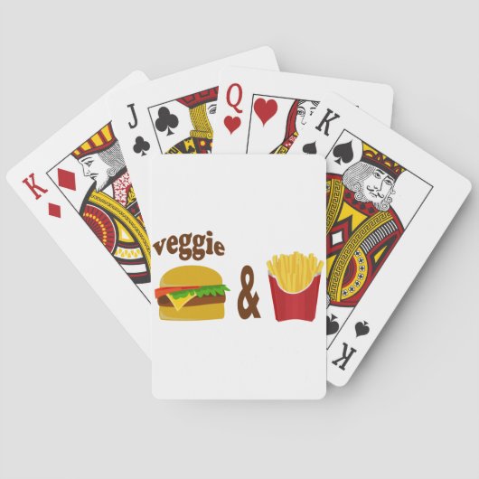 Veggie Burger en Fries Speelkaarten (Achterkant)