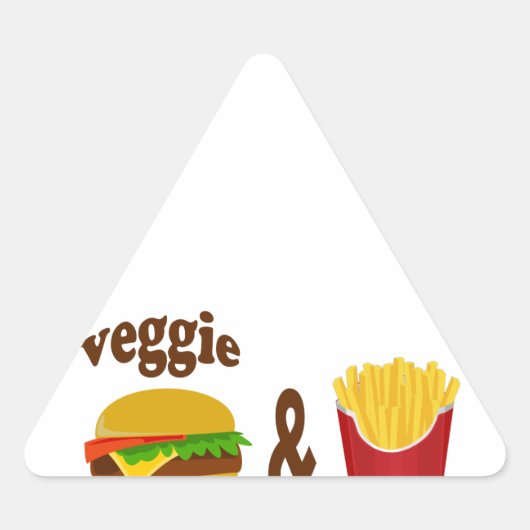 Veggie Burger en Fries Sticker (Voorkant)