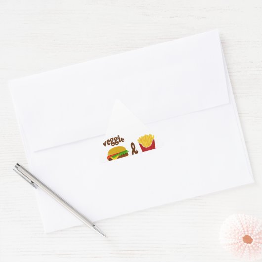 Veggie Burger en Fries Sticker (Envelop)
