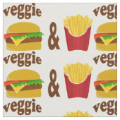 Veggie Burger en Fries Stof (Close Up)