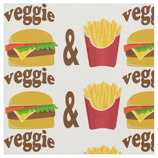 Veggie Burger en Fries Stof (Close Up)