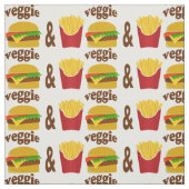 Veggie Burger en Fries Stof (Swatch)