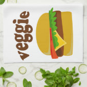 Veggie Burger en Fries Theedoek (Gevouwen)