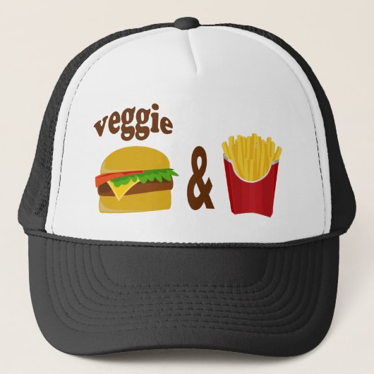 Veggie Burger en Fries Trucker Pet (Voorkant)