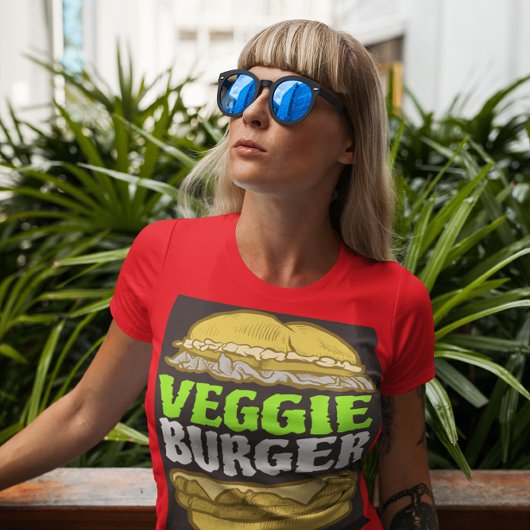 VEGGIE BURGER VEGAN VEGETARIAN T SHIRTS