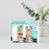 Veggie Cannibals Funny Offbeat Cartoon Gifts Briefkaart (Staand voorkant)