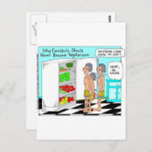 Veggie Cannibals Funny Offbeat Cartoon Gifts Briefkaart (Voorkant / Achterkant)