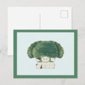Veggie Cats Postcard -broccoli cat- Briefkaart (Voorkant / Achterkant)