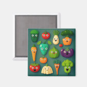 Veggie Characters Veg Photos Vegetables Onion Clip Magneet (Voorkant / Achterkant)