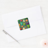 Veggie Characters Veg Photos Vegetables Onion Clip Vierkante Sticker (Envelop)
