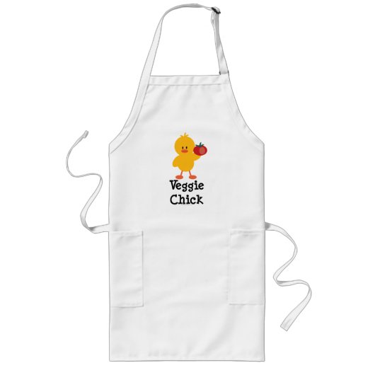 Veggie Chick Apron Lang Schort (Voorkant)