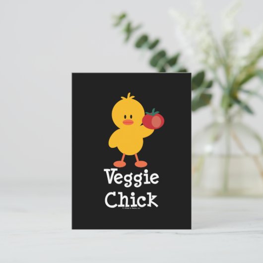 Veggie Chick Briefkaart (Staand voorkant)
