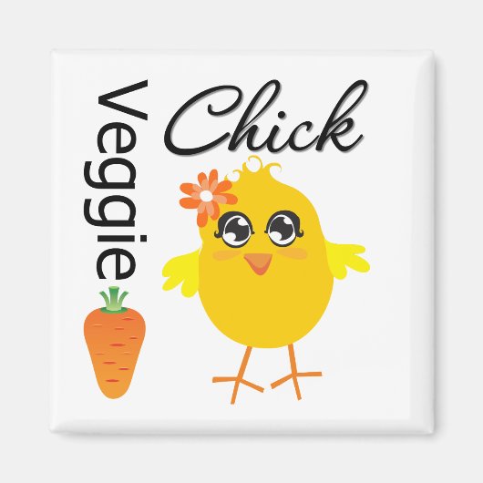 Veggie Chick Magneet (Voorkant)