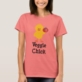 Veggie Chick Ringer T-shirt (Voorkant)