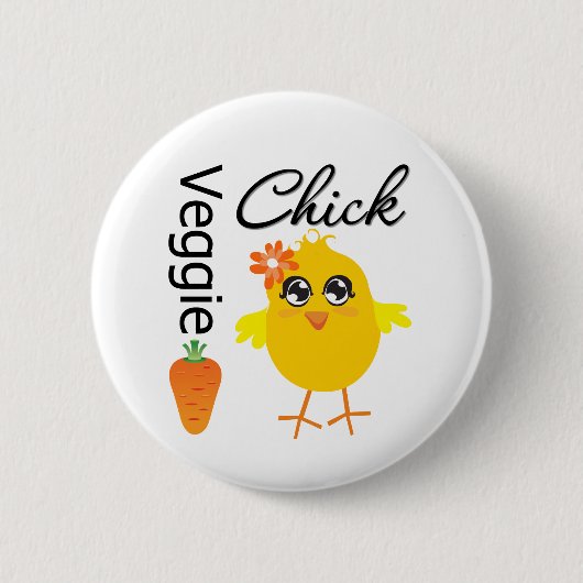 Veggie Chick Ronde Button 5,7 Cm (Voorkant)