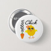 Veggie Chick Ronde Button 5,7 Cm (Voorkant /achterkant)
