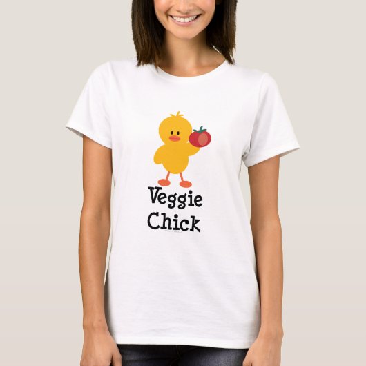Veggie Chick T shirt (Voorkant)
