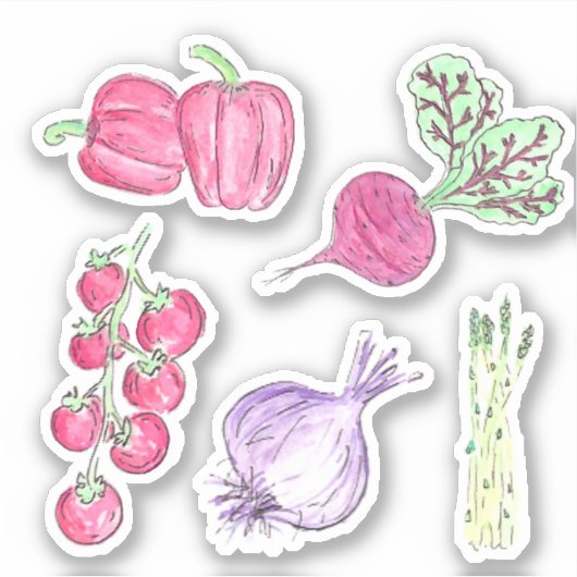 Veggie-cut vinyl Sticker (Voorkant)