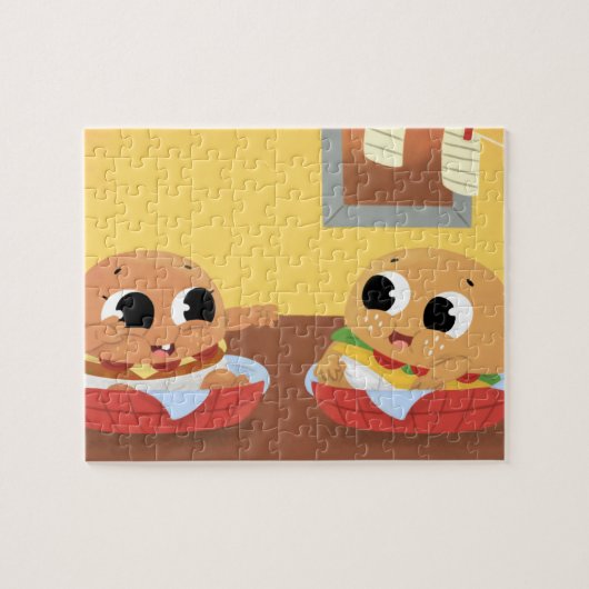 Veggie en Angus Puzzle Legpuzzel (Horizontaal)